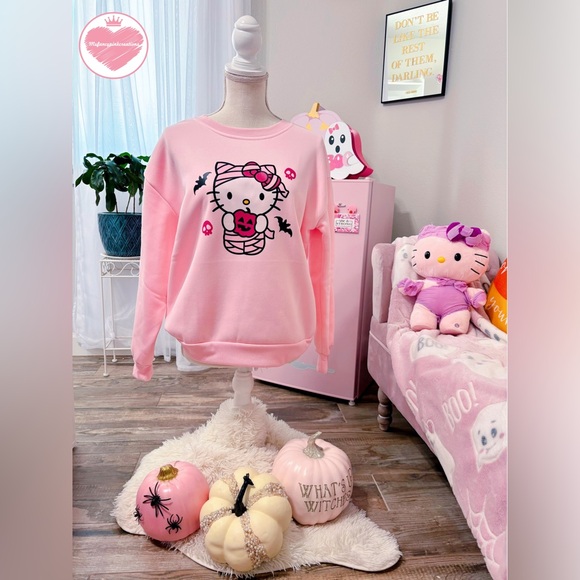 Hello Kitty Mummy Pink Halloween Sweater - Picture 2 of 2